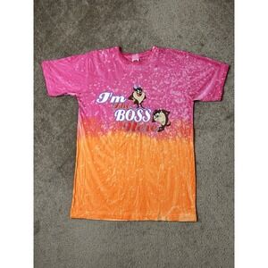 RARE Vintage Womens Tshirt 2000 Looney Tunes Taz I'm The BOSS Here, Size 14/16 W